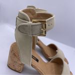 Ava nwot  & Aiden mid heeled beige sandals with cork block heel women’s Size 6 Photo 4