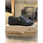 Clarks COLLECTION Womens Cora Poppy Slip On Comfort Dress Shoe Size 8 Black Wide Photo 1