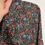Free People  floral ruffle front blouse balloon‎ sleeves size small Photo 6