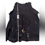 Yoana Baraschi Anthropologie 100% Silk Black Beaded Sleeveless Top Sz S Photo 9