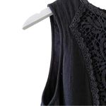 Free People BLACK SLEEVELESS COTTON LINED LACE A- LINE EMBROIDERED DRESS SZ S Photo 7