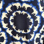 Crown & Ivy Blue and White Elephant Print Blouse size M Photo 2