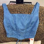 Cider Blue Fitted Bustier Tank Top Photo 0