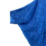 More Jazz vintage 18W 2pc silky 80s batwing floral oversized midi dress USA Blue Photo 4