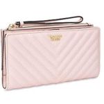 Victoria's Secret Victoria Secret Pebbled V Quilt Zip Wallet Blush Photo 0