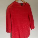 Chico's  Travelers Collection Tunic Knitted Knit Pullover Tangerine Pink Small Photo 1