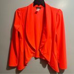 HEIMISH USA Orange Blazer with Shawl Collar and Relaxed Fit (1025) Size L Photo 0