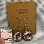 Handmade Chocolate Donut Earrings Brown Photo 1
