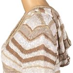 L.L.Bean  100% Slub Cotton hooded sweater in brown/tan/white stripes. Large. EUC Photo 9