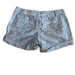 Banana Republic  Blue Chambray Cuff Button Tab 100% Cotton Mid Rise Shorts Sz 0P Photo 1