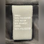 Josephine Chaus Josephinee Chaus ruffled black blazer. Snap one button closure with tie. Size 6 Photo 9