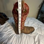Boulet Cowboy Girl Leather Boots Size 8 C Women Brown Photo 3