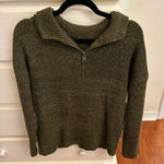 Olive Green Half Zip Sweater Size M Photo 0