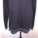 Dip sleep black striped bottom hem stretchy casual pullover sweatshirt Size L Photo 2