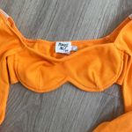 Princess Polly BECCA LONG SLEEVE CROP TOP ORANGE size 2 Photo 2