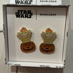 Star Wars Brand New BaubleBar  Grogu in a pumpkin Halloween earrings.   Doubles a Photo 1