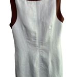 Willow Glenn Womens Career Shift Linen Dress Size 10 Sleeveless u Tiffany Blue B Brown Photo 6