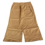 Urban Renewal Remnants Textured Stripe Cropped Wide Leg Pants Tan White Medium Photo 1