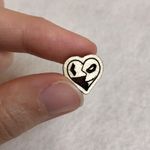 DC Comics Harley Quinn and The Joker Heart Wood Stud Earrings Photo 1