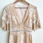 Saylor Ivory Maggy Floral Lace V-Neck Sheath Midi Dress Women's XS Photo 4