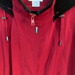 st. john's bay St John’s Bay Women’s Quilted Coat Burgundy/Wine Size Medium Super Stylish Photo 2