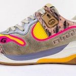 Gucci Ultrapace Ace Snake Leather Distressed Suede 592348 Women Sneakers 34.5 Photo 0