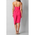 ALIEVA ALIAVA Eliana Crepe Corset Midi Dress, Fuchsia, Small Pink Photo 3