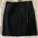 High waisted Leather skirt with asymmetric zipper Photo 0