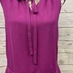 Mossimo Fuschia Blouse with Ties at Neck, XXL Photo 6