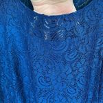 Lane Bryant ‎ Dress 24 Lace Fit & Flare Blue Teal Sleeveless A-Line Plus Photo 3