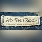 Free People We The Flower Patch Button Down Flowy Blouse Indigo Blue Combo XS Photo 7