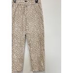J.Crew Pants Women's Beige Ivory Linen Blend Leopard Cuffed Beach City - Size 4 Photo 3