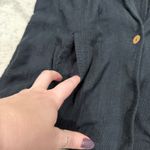 Free People  Black Textured Linen Jacket Photo 4