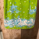 Lilly Pulitzer  Vintage Vibrant Green and Blue Pool Shark Sundress size 8 Photo 1
