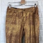 ERIC modern 5 pocket gold shimmer ankle length jeggings women’s size 4 NWT Photo 2