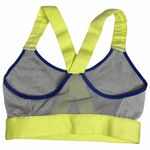 F2R Athletic Sports Grey Yellow Mesh Criss Cross Bra Small Gray Photo 5