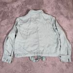 Loft ‎ Utility Jacket Lightweight Cropped Drawstring Waist Green Petite MP $119 Photo 9