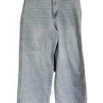 Oat New York Women’s Size 26 Wide Leg Crop Jeans Light Wash Blue Photo 0