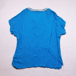 Lilly Pulitzer Valencia Beaded Embellished V Neck Short Sleeve Tunic Blouse Top Photo 3