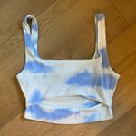 Urban Outfitters Tresser small blue white cloud cropped cut out tank top rave part festival Photo 1