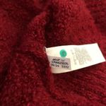 Aerie Oversized Ribbed V-Neck Sweater Long Sleeve Red Pullover Women's Medium Photo 11