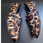 Banana Republic Calf Hair Leather Animal Print Slip On Loafer Flats sz 7 Career Photo 5