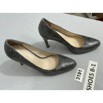 Coach Womans  Adina Size 9.5 B Gray Cracked Leather Slip On Stiletto Pumps Photo 1