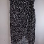 Urban Romantics Black Silver Wrap Midi Skirt Photo 12