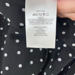 EXPRESS Black White Sheer Sleeve Polka Dot Surplice Top Puff Sleeve S Photo 5