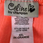 🆕Celine Plus Size Neon Tube Textured Peplum Ruffle Hem Top 3X🆕 Orange Photo 3