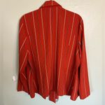 Soho Apparel  LTD Blazer/belt XL Burnt Orange white & black stripes long sleeve Photo 2