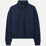 Mate the Label  Womens Organic Cotton Quarter Zip Sweatshirt XS Midnight NWT New Photo 3