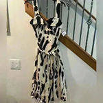 Stine Goya Gina Abstract Print Organic Cotton Dress Black Size M Photo 6