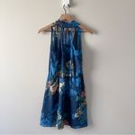 Maeve Anthropologie Sleeveless floral A-Line mini dress Racerback lined cut out Photo 1